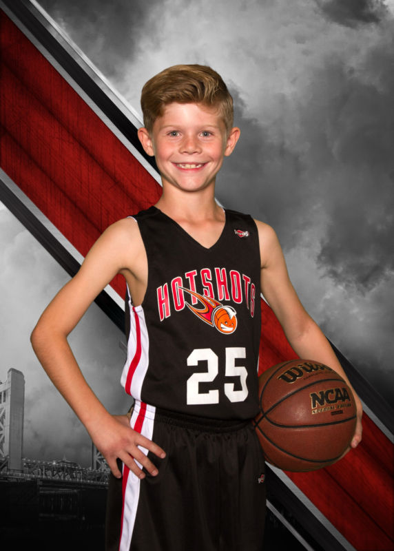 youth sports portrait pose