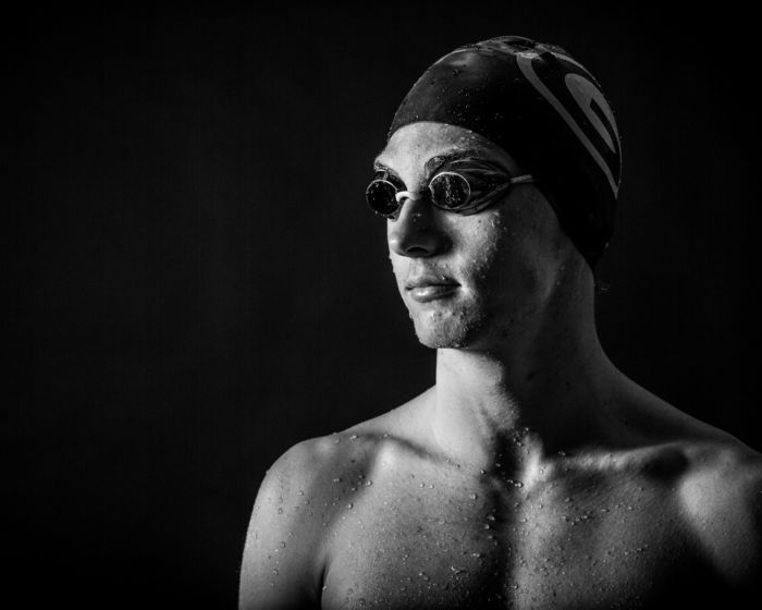 High School sport portrait swimming