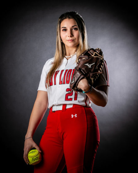 female softball portrait