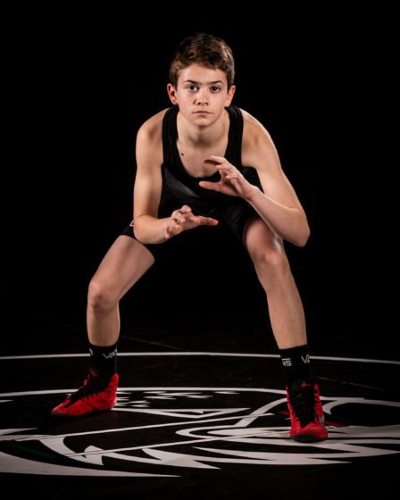 High School sport portrait wrestling