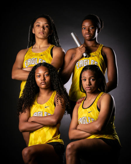 High School sport eagles female track