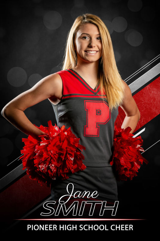 High School sport portrait cheerleader