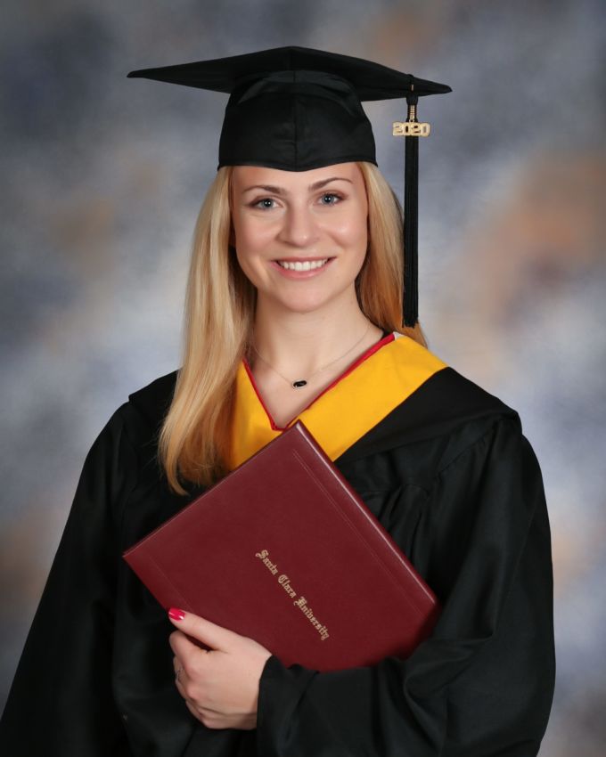 cap and gown portrait