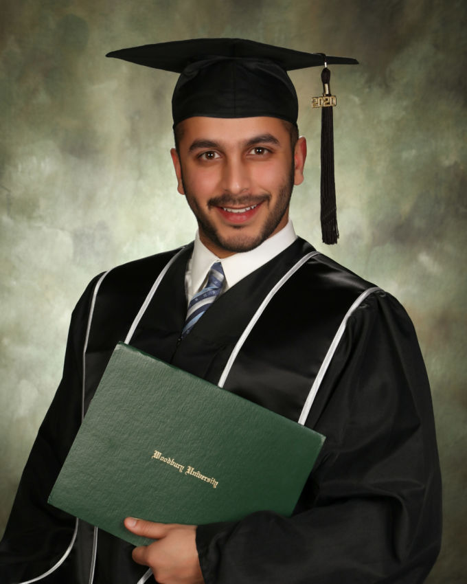 cap and gown portrait