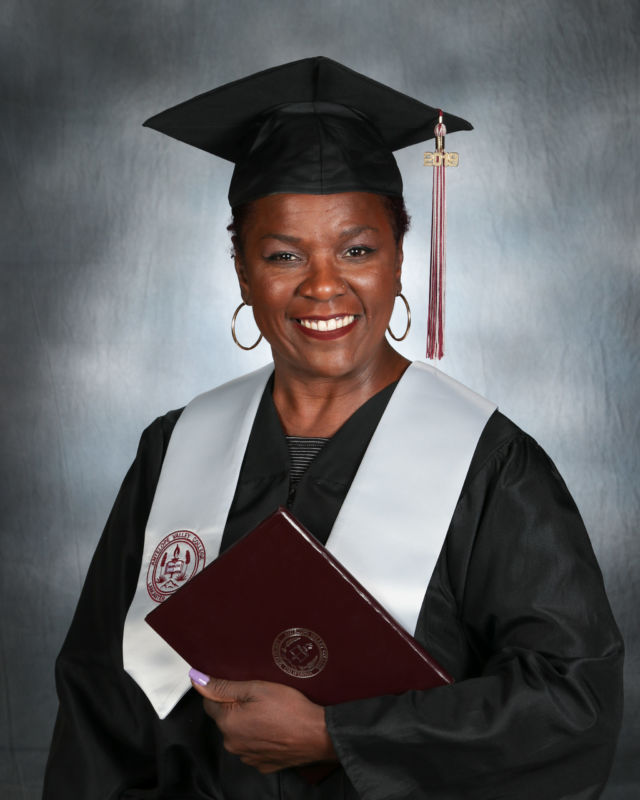 cap and gown portrait